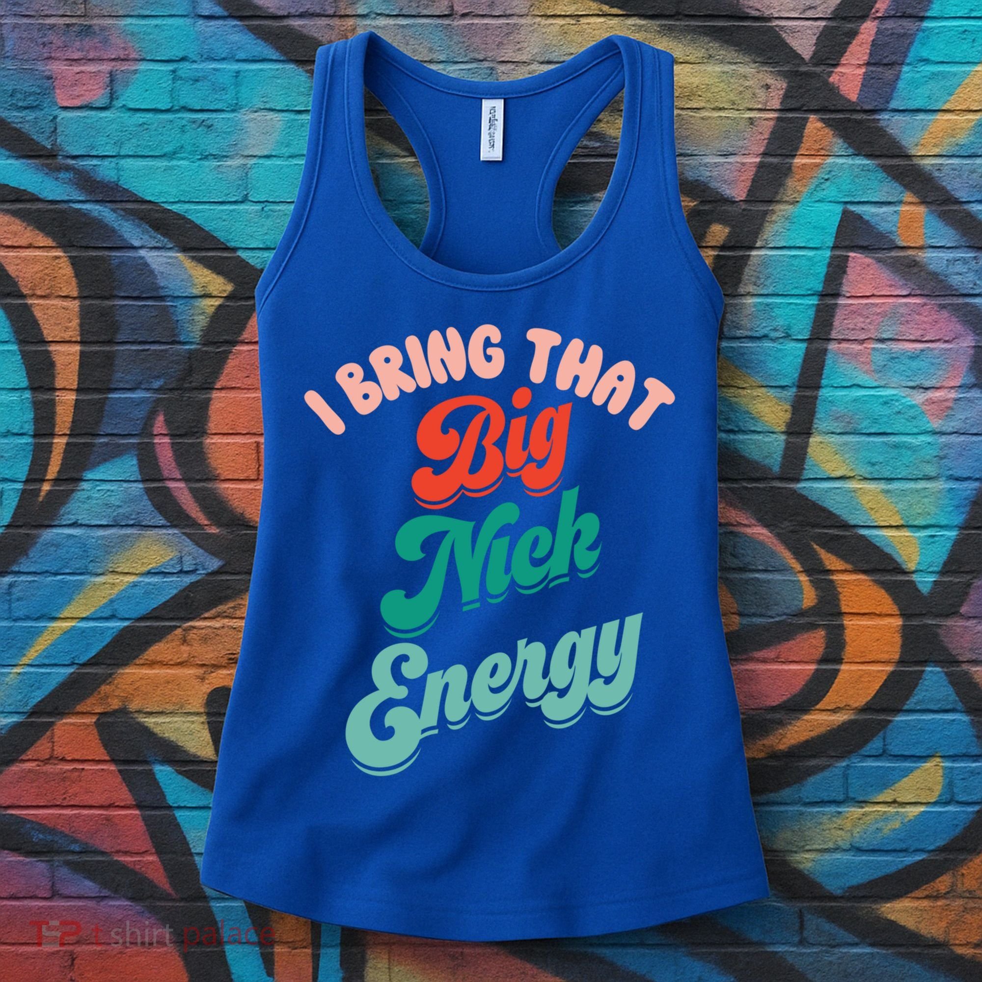 Big Nick Energy Santa Xmas Funny Christmas Retro Cool Gift Women's Tank Top