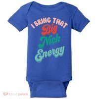 Big Nick Energy Santa Xmas Funny Christmas Retro Cool Gift Baby Bodysuit thumb 0