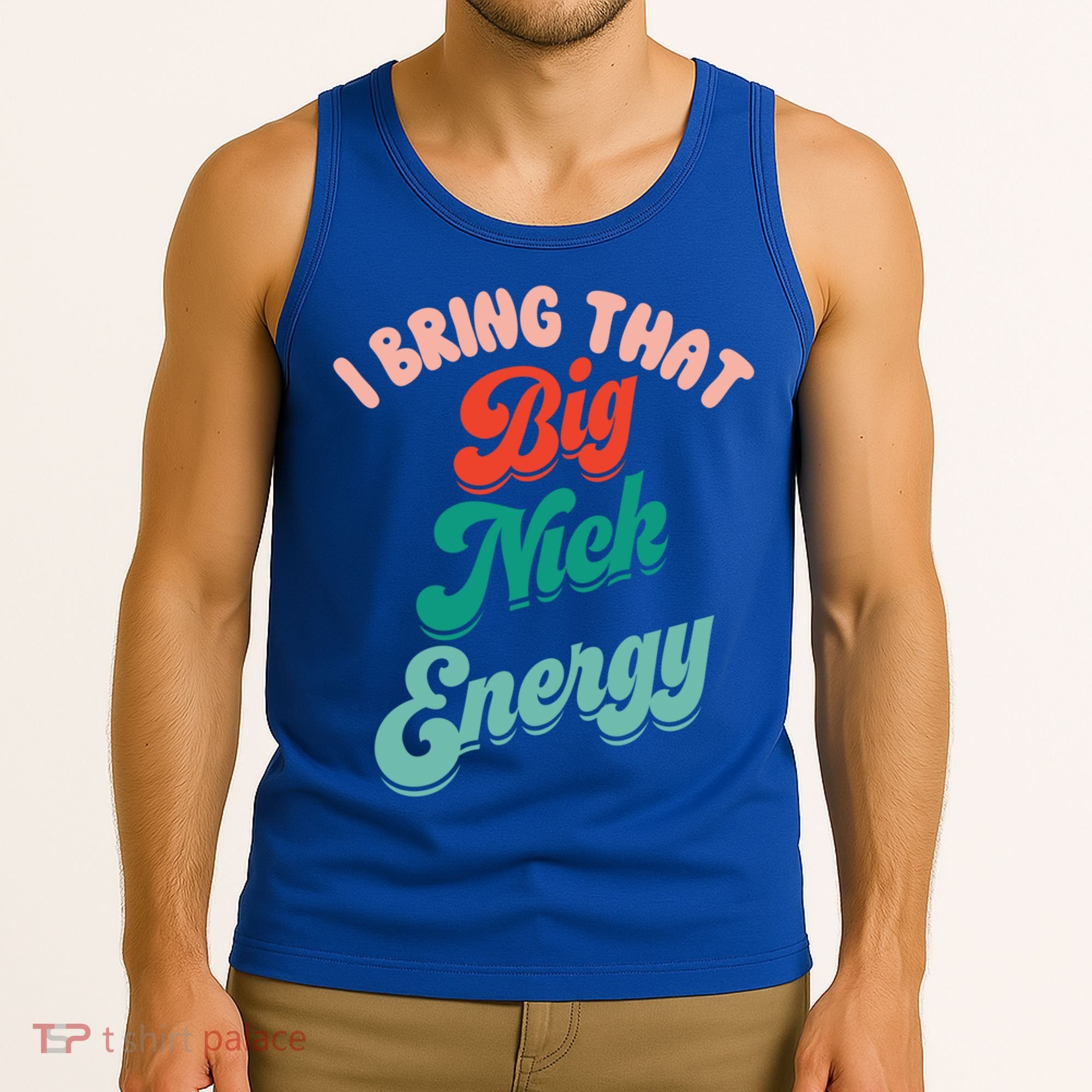 Big Nick Energy Santa Xmas Funny Christmas Retro Cool Gift Tank Top