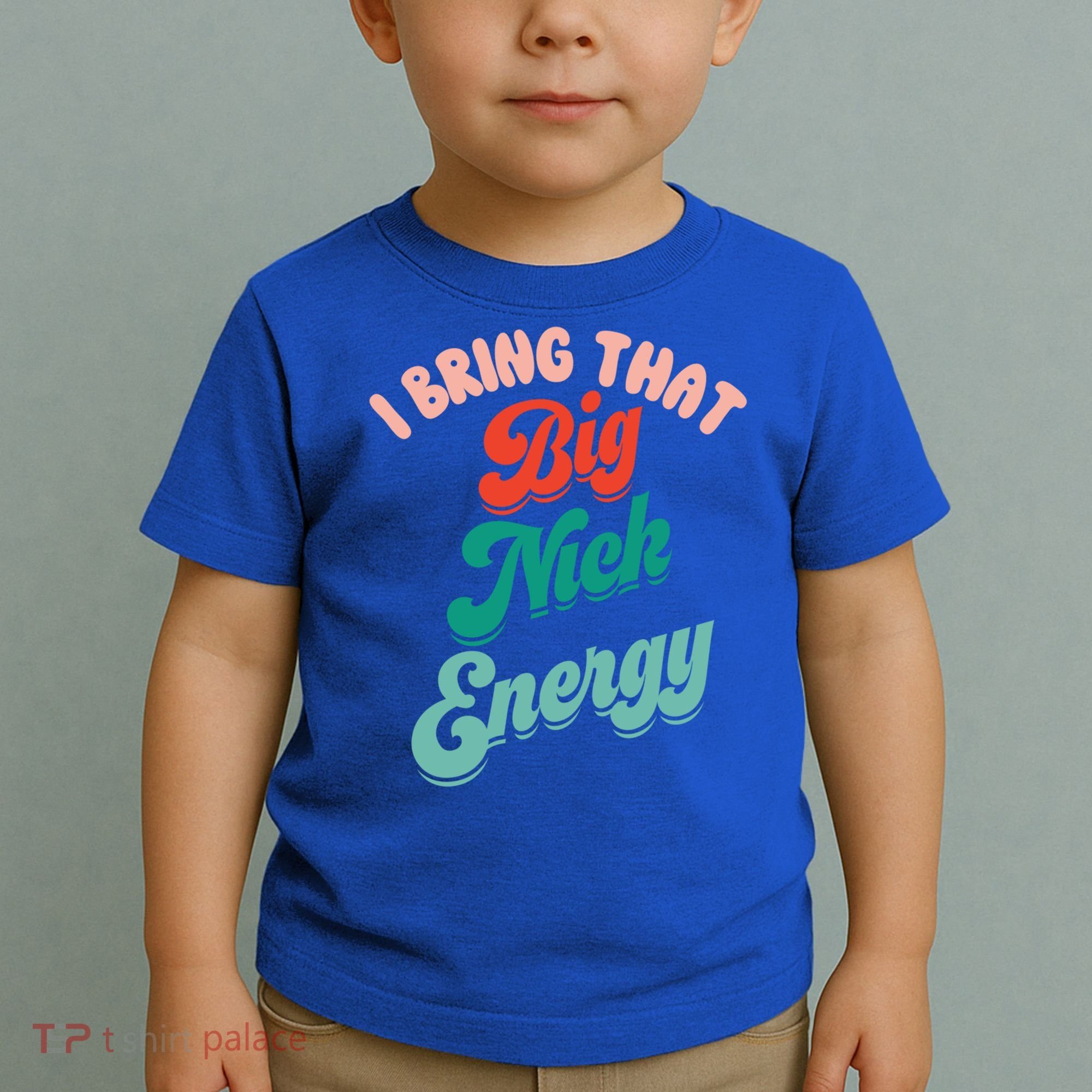 Big Nick Energy Santa Xmas Funny Christmas Retro Cool Gift Toddler T-Shirt