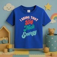Big Nick Energy Santa Xmas Funny Christmas Retro Cool Gift Toddler T-Shirt thumb 3