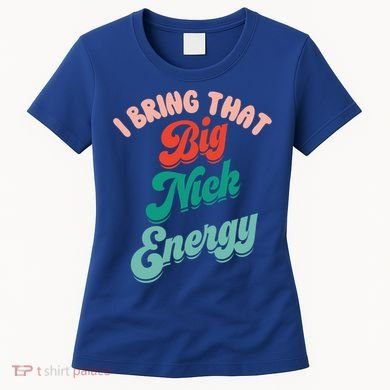 Big Nick Energy Santa Xmas Funny Christmas Retro Cool Gift Women's T-Shirt