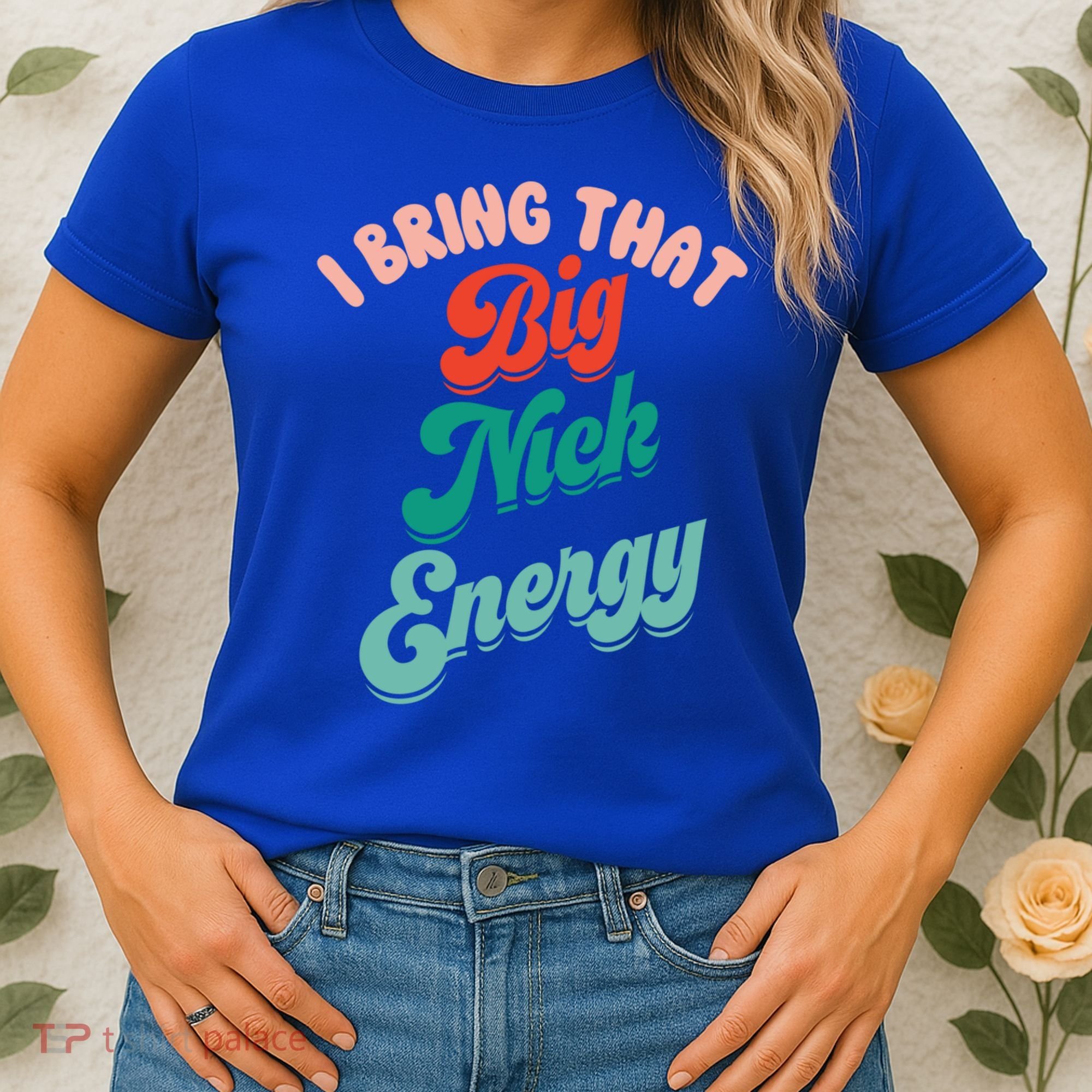 Big Nick Energy Santa Xmas Funny Christmas Retro Cool Gift Women's T-Shirt
