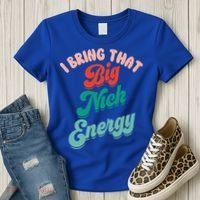 Big Nick Energy Santa Xmas Funny Christmas Retro Cool Gift Women's T-Shirt thumb 3