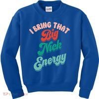 Big Nick Energy Santa Xmas Funny Christmas Retro Cool Gift Kids Sweatshirt thumb 0