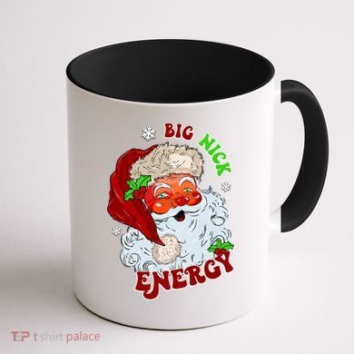 Big Nick Energy Classic Santa Claus Christmas Coffee Mug back