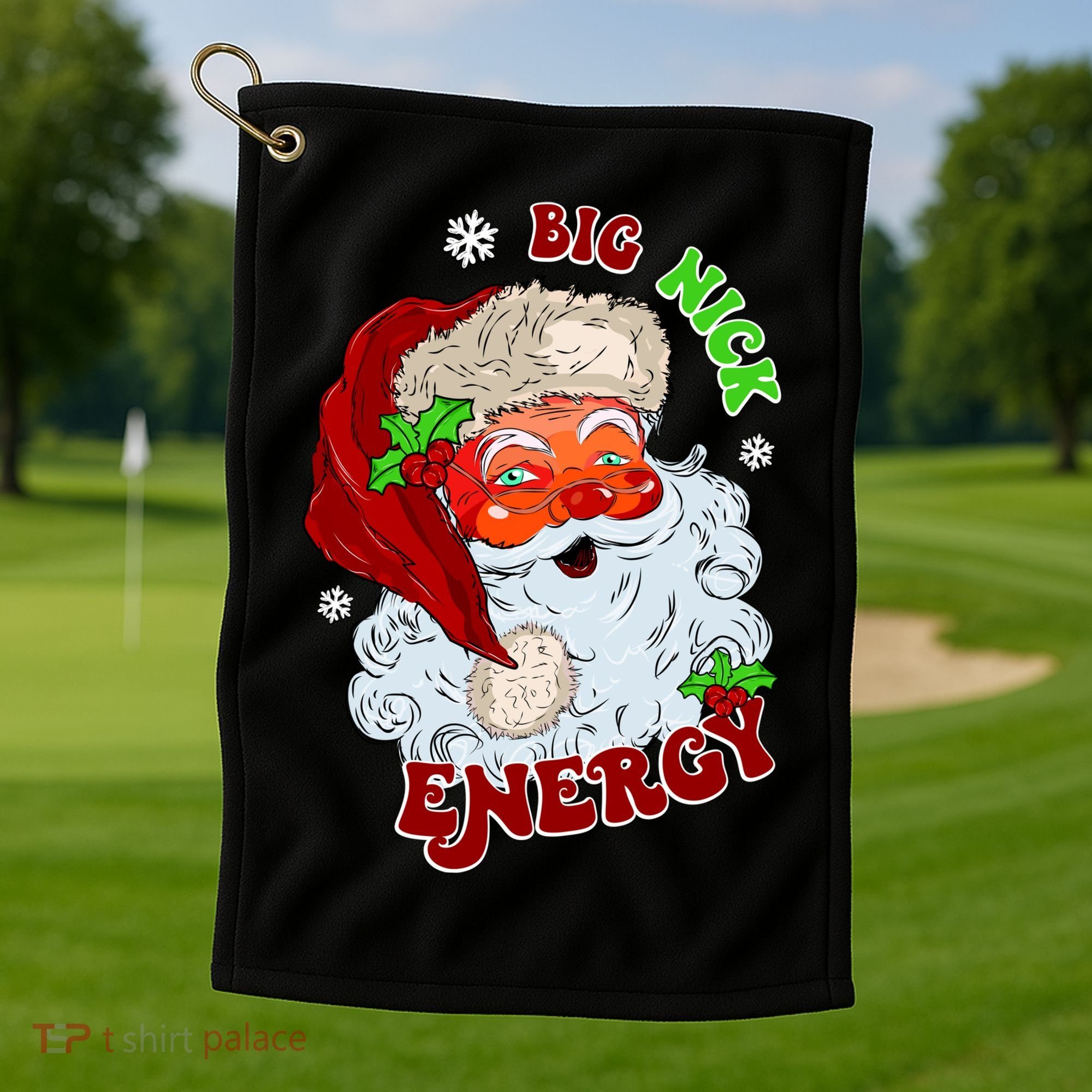 Big Nick Energy Classic Santa Claus Christmas Golf Towel