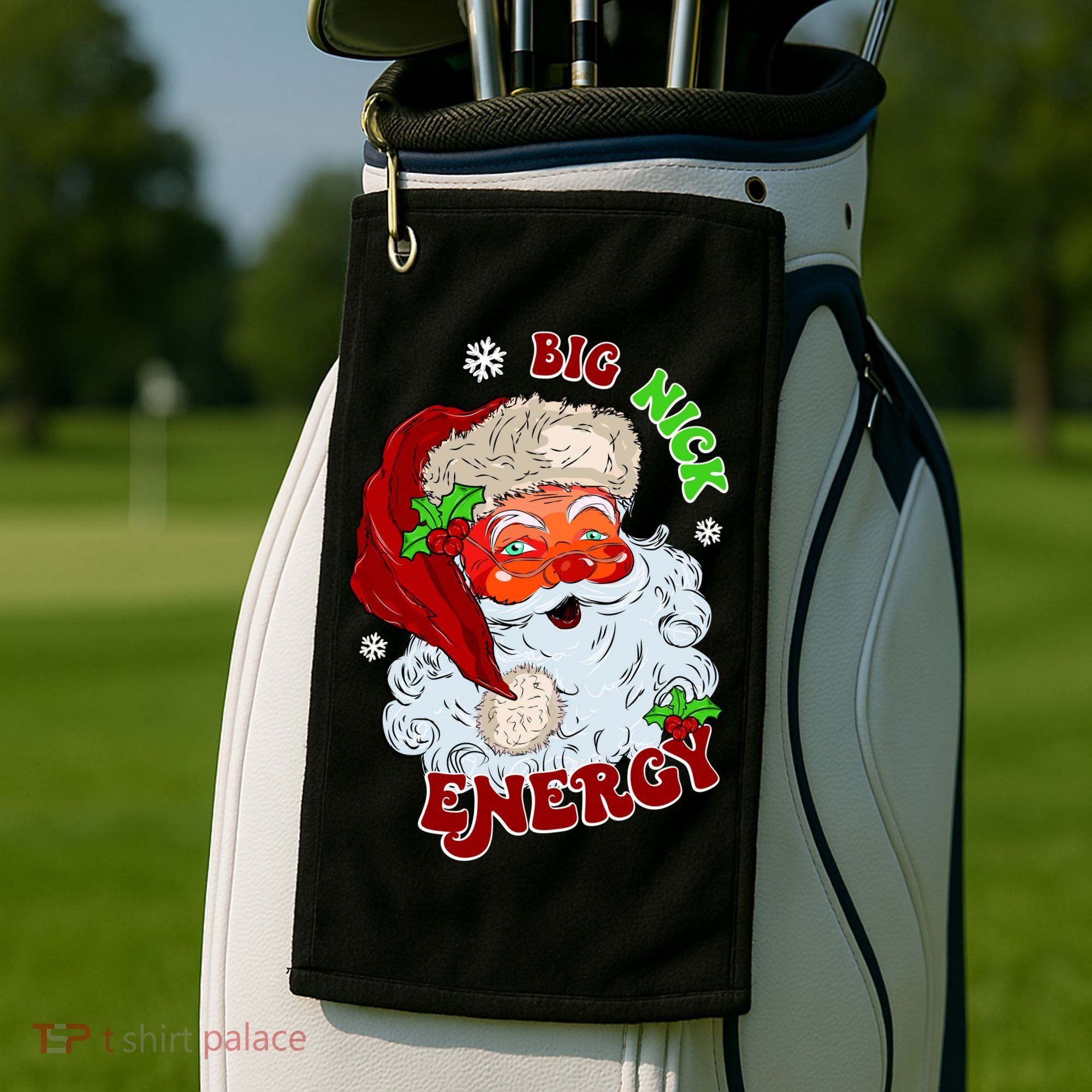Big Nick Energy Classic Santa Claus Christmas Golf Towel