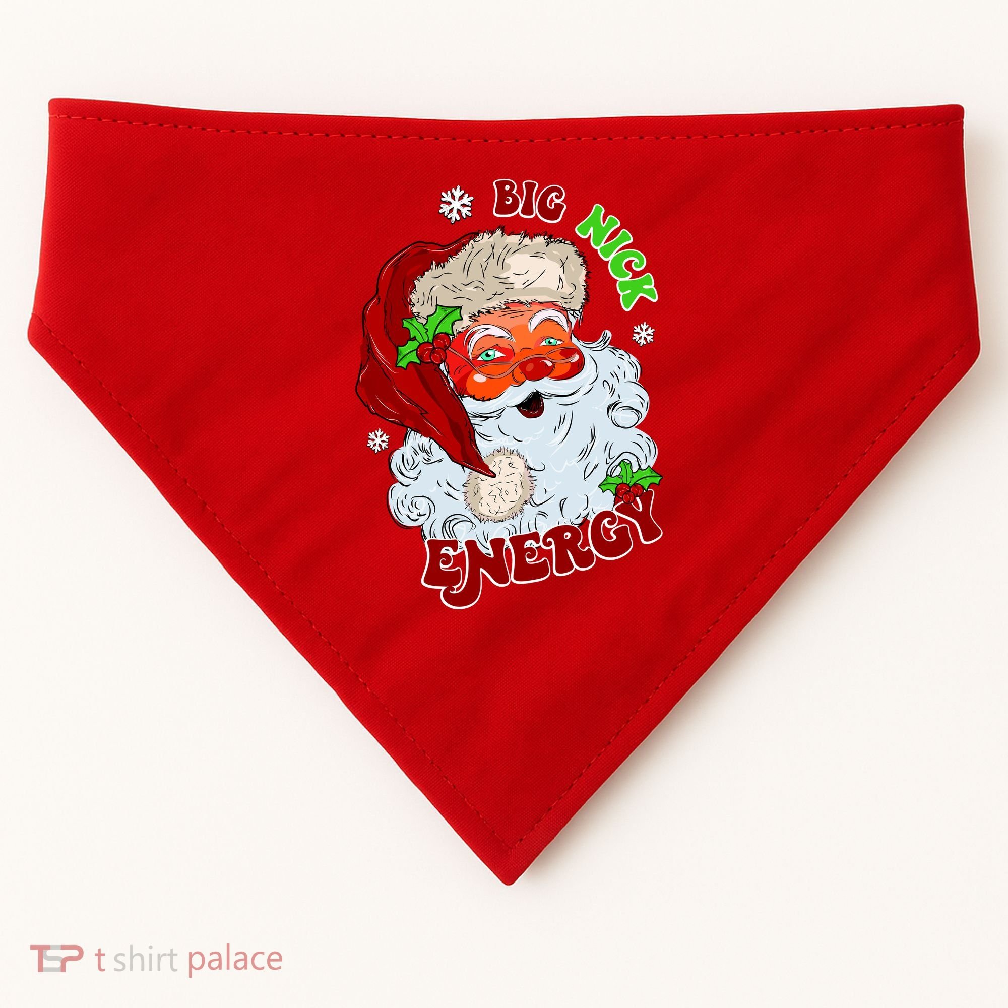 Big Nick Energy Classic Santa Claus Christmas USA-Made Doggie Bandana