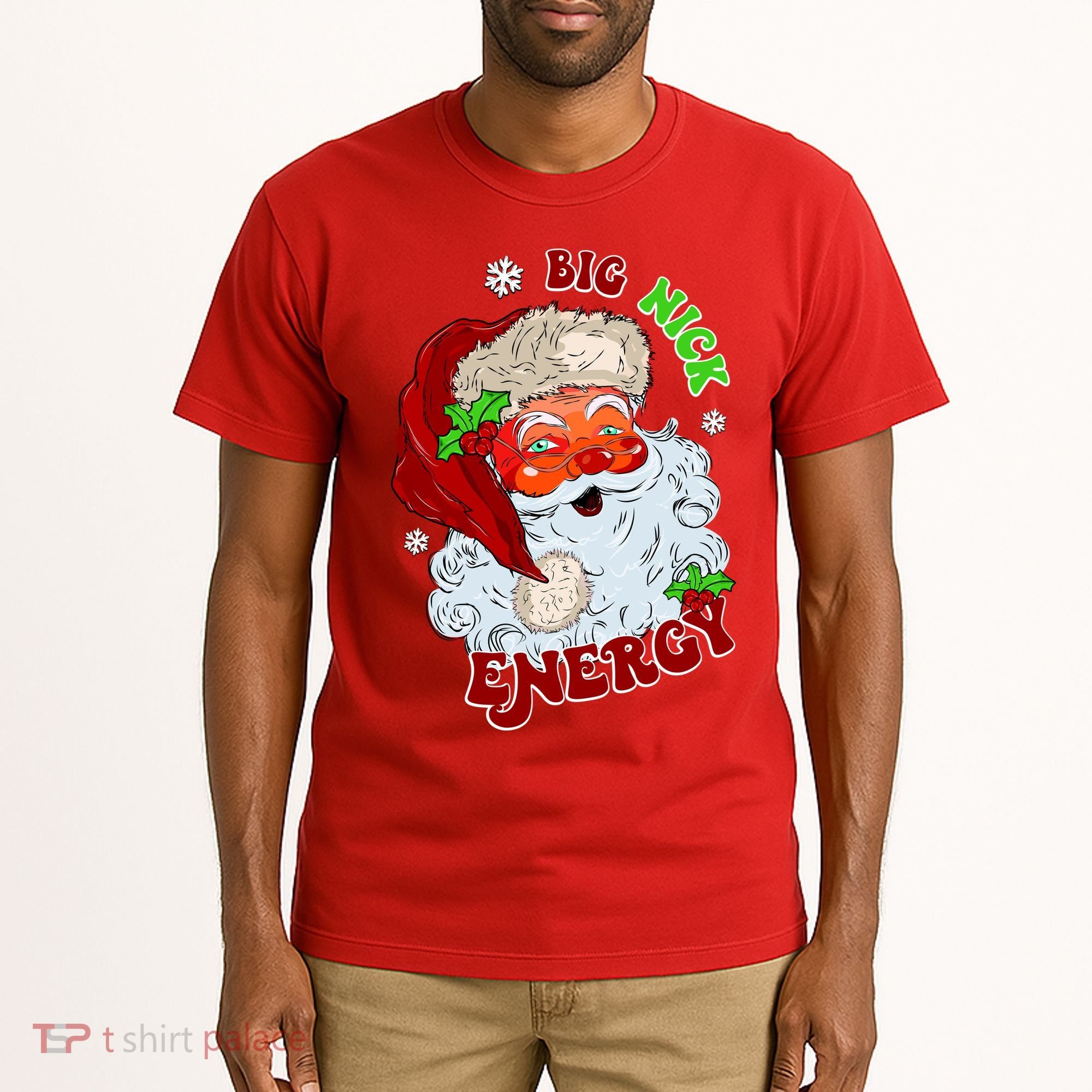Big Nick Energy Classic Santa Claus Christmas Tall T-Shirt