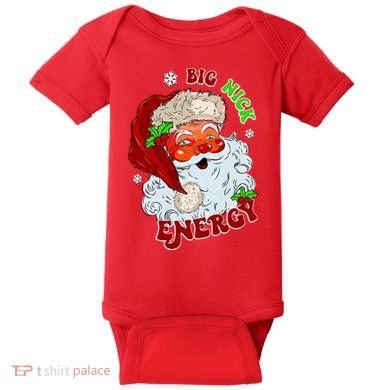 Big Nick Energy Classic Santa Claus Christmas Baby Bodysuit
