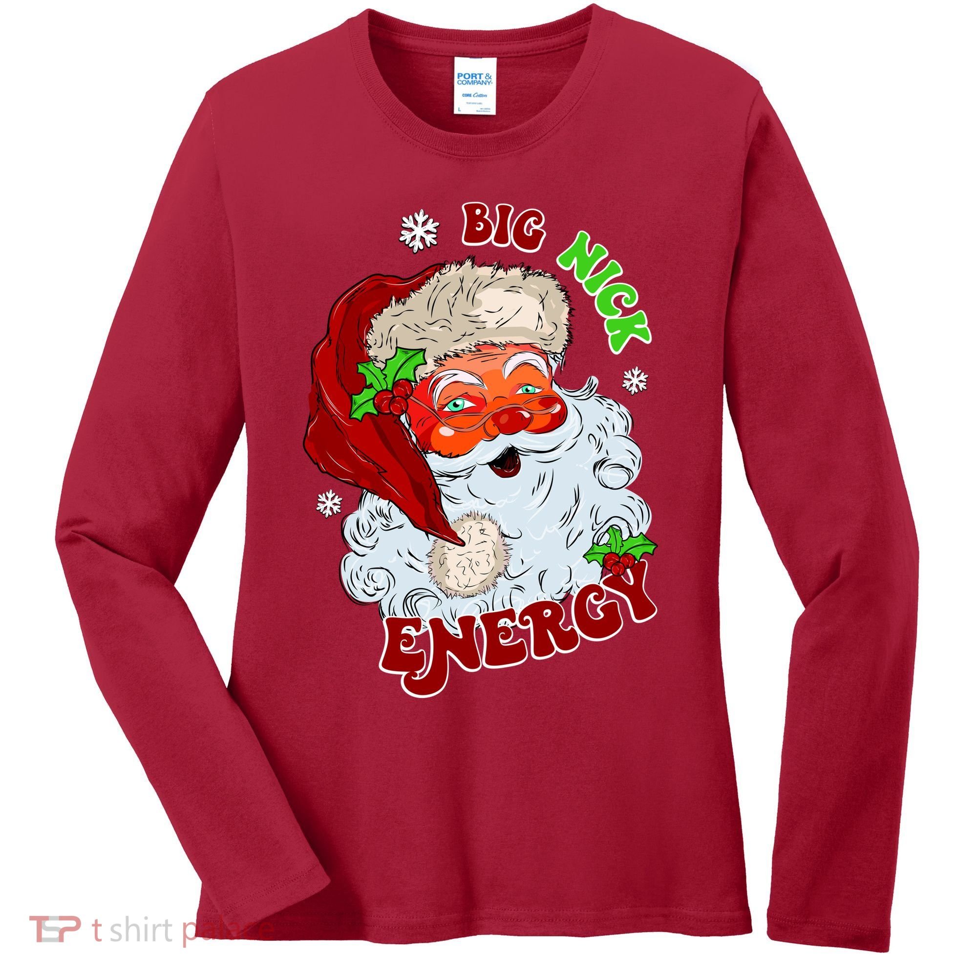 Big Nick Energy Classic Santa Claus Christmas Women's Long Sleeve Shirt