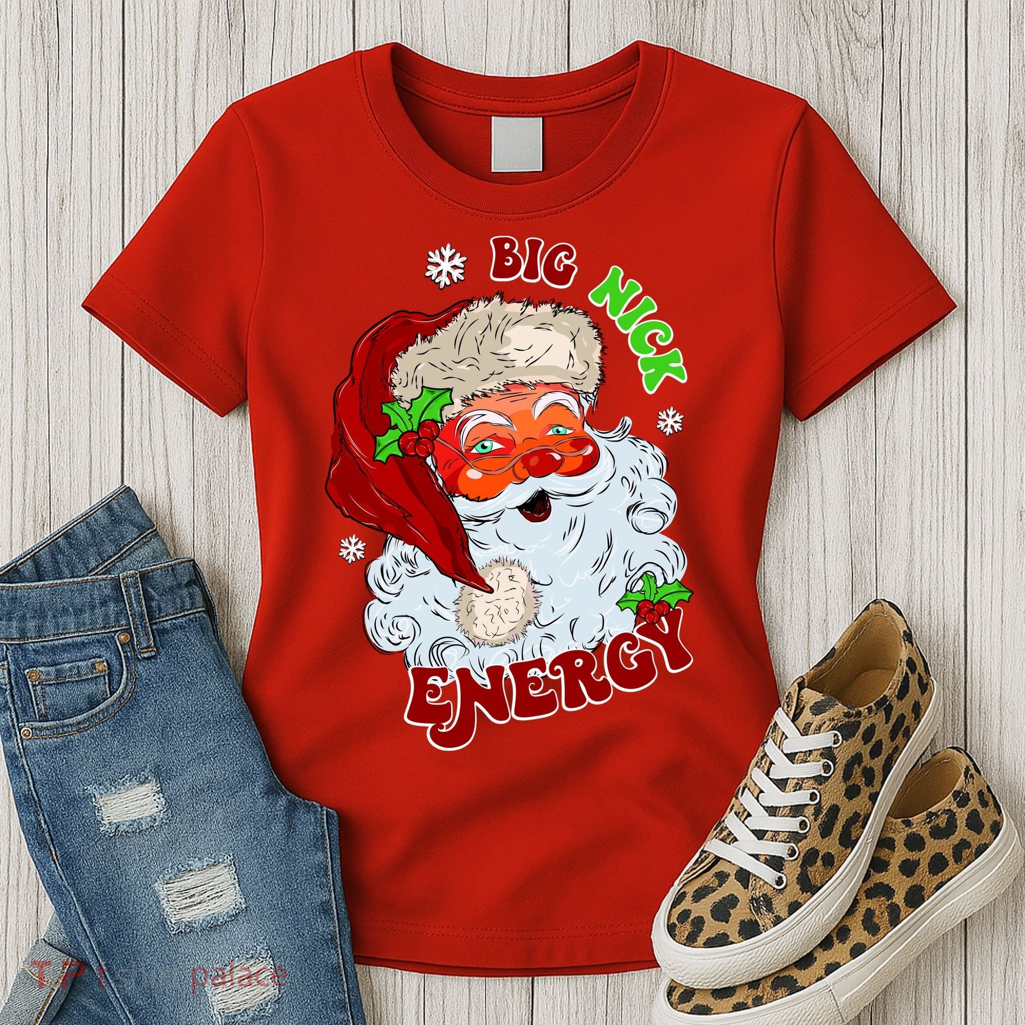 Big Nick Energy Classic Santa Claus Christmas Women's T-Shirt