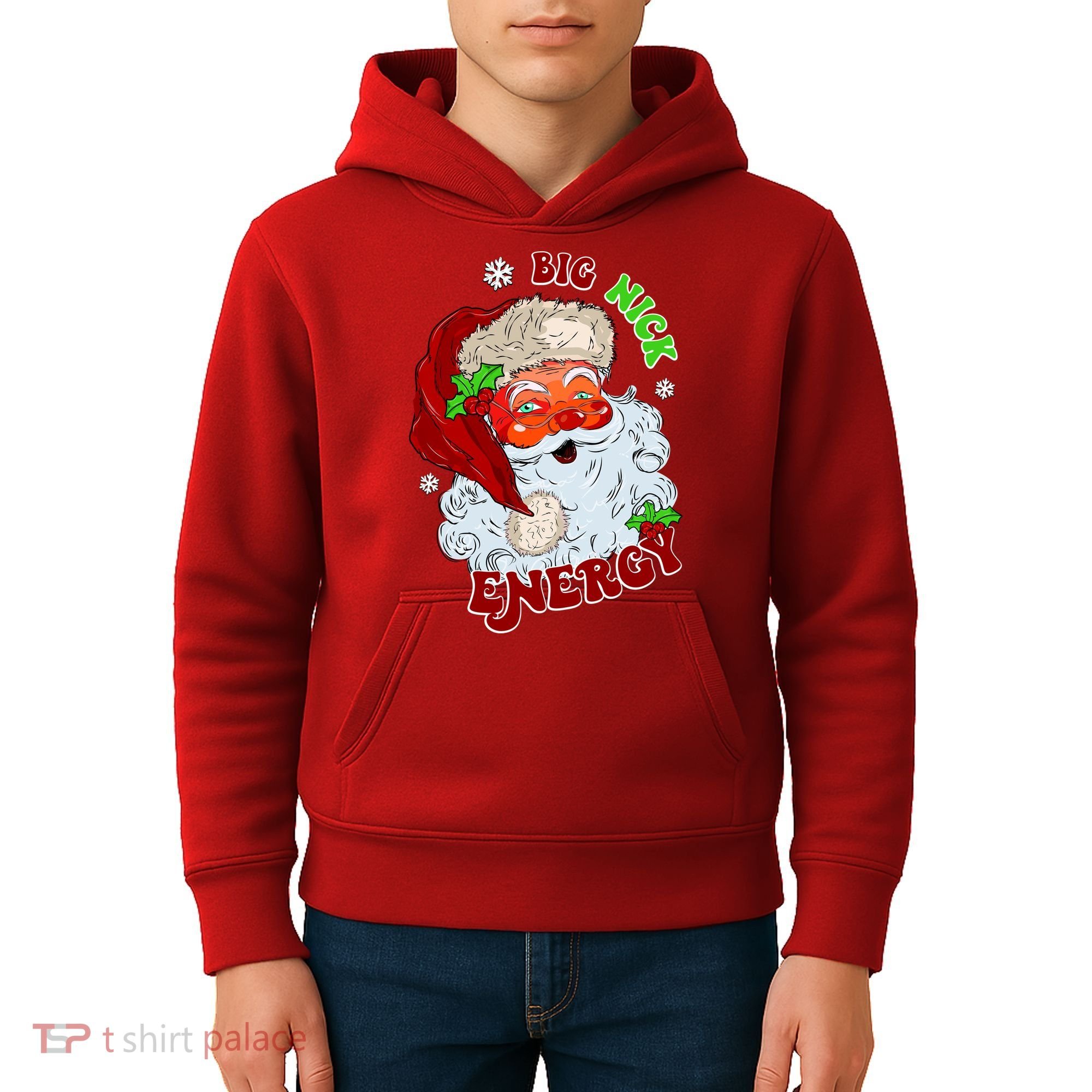 Big Nick Energy Classic Santa Claus Christmas Kids Hoodie