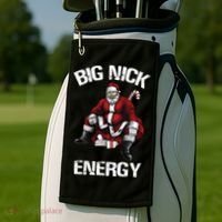 Big Nick Energy Santa Christmas Golf Towel thumb 2