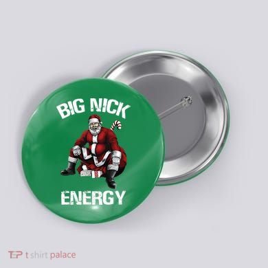 Big Nick Energy Santa Christmas Button
