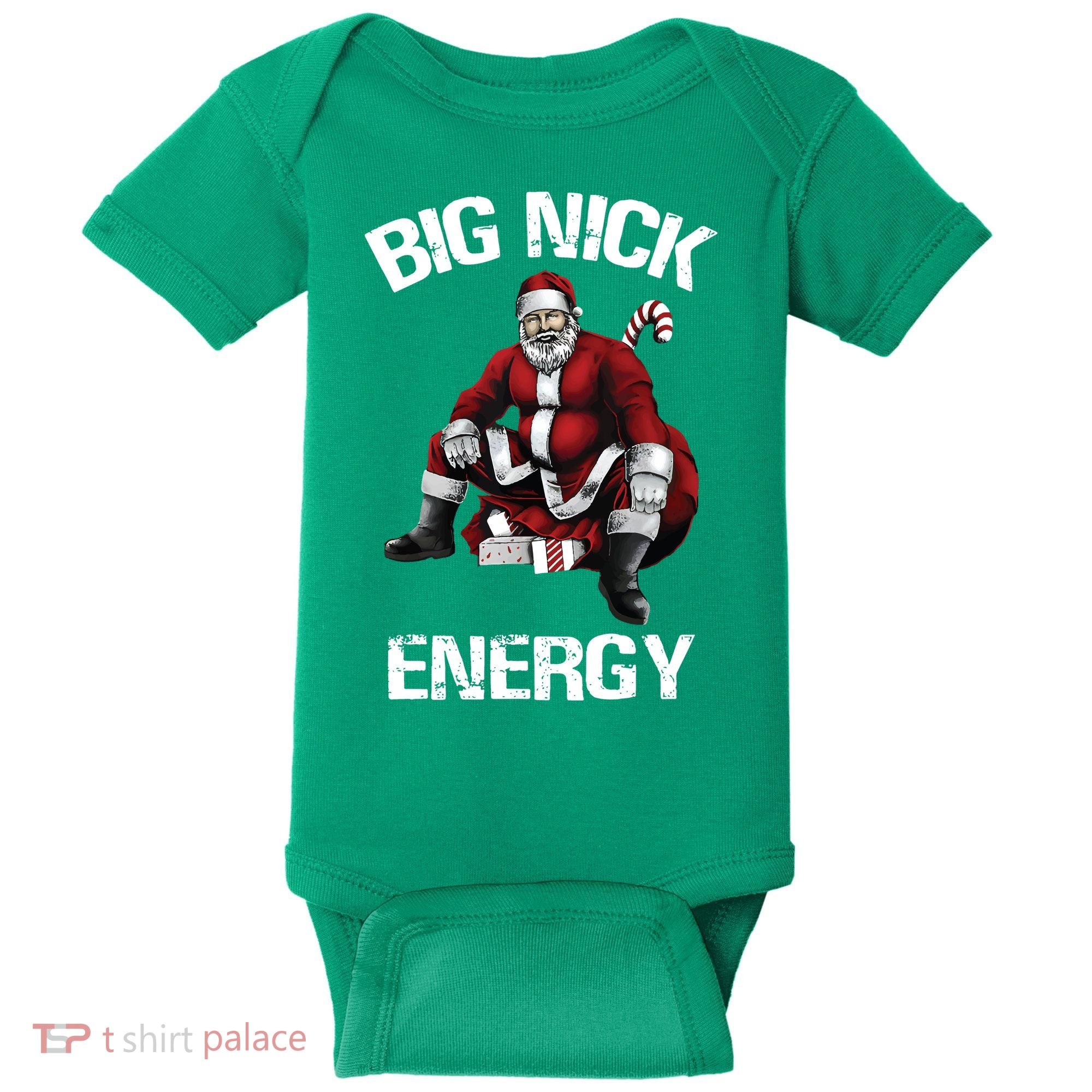 Big Nick Energy Santa Christmas Baby Bodysuit