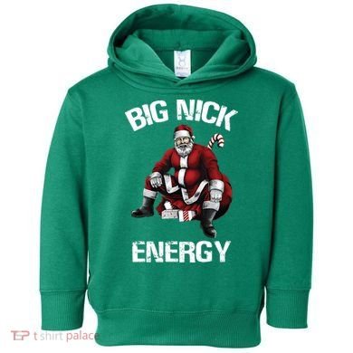 Big Nick Energy Santa Christmas Toddler Hoodie