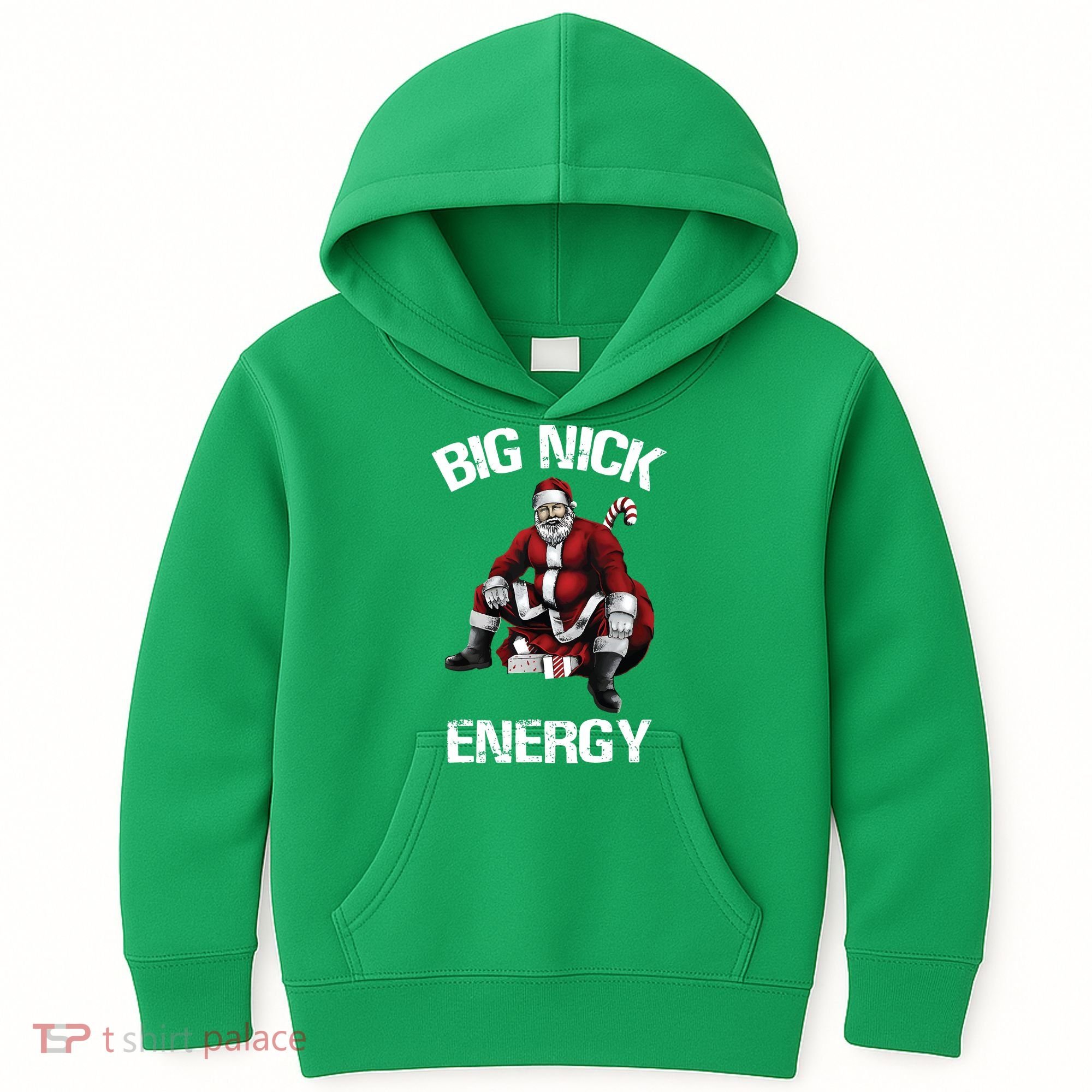 Big Nick Energy Santa Christmas Kids Hoodie