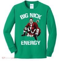 Big Nick Energy Santa Christmas Kids Long Sleeve Shirt thumb 0