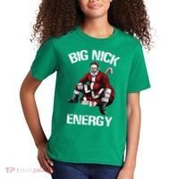 Big Nick Energy Santa Christmas Kids T-Shirt thumb 2