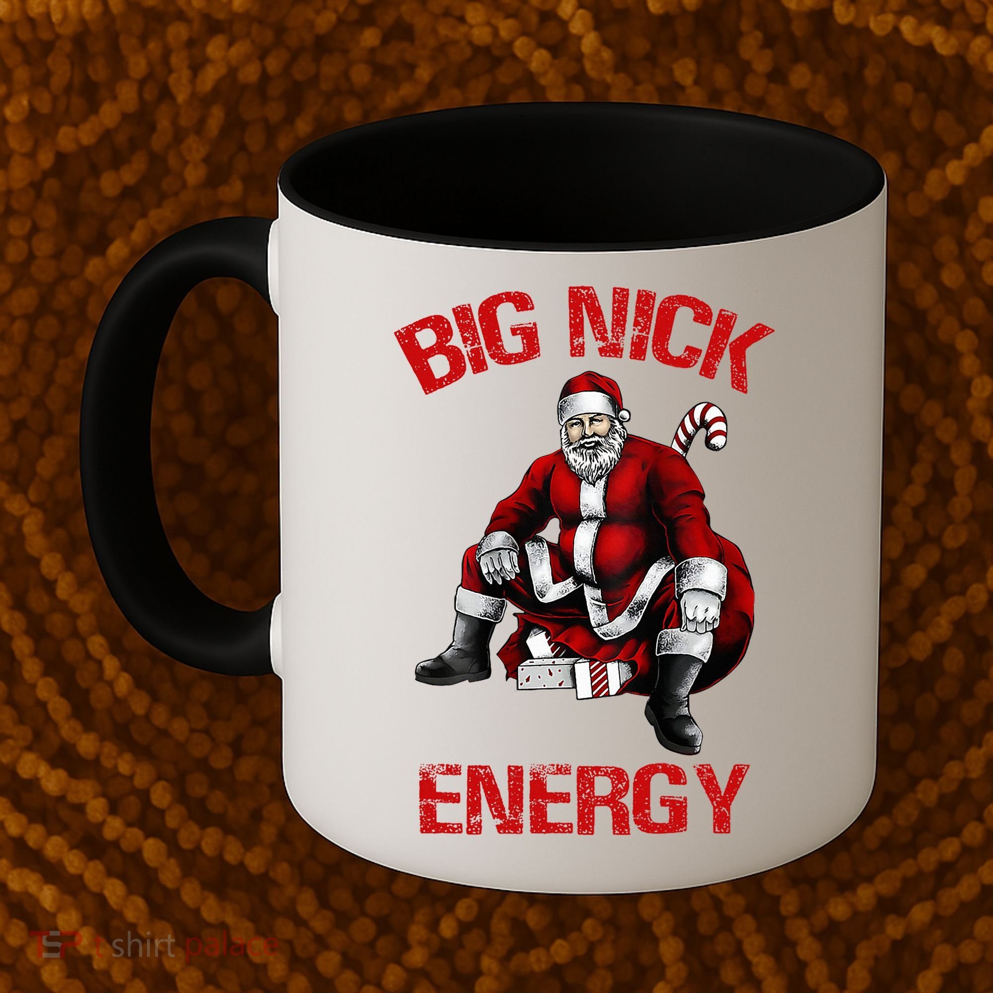 Big Nick Energy Funny Santa Christmas Coffee Mug