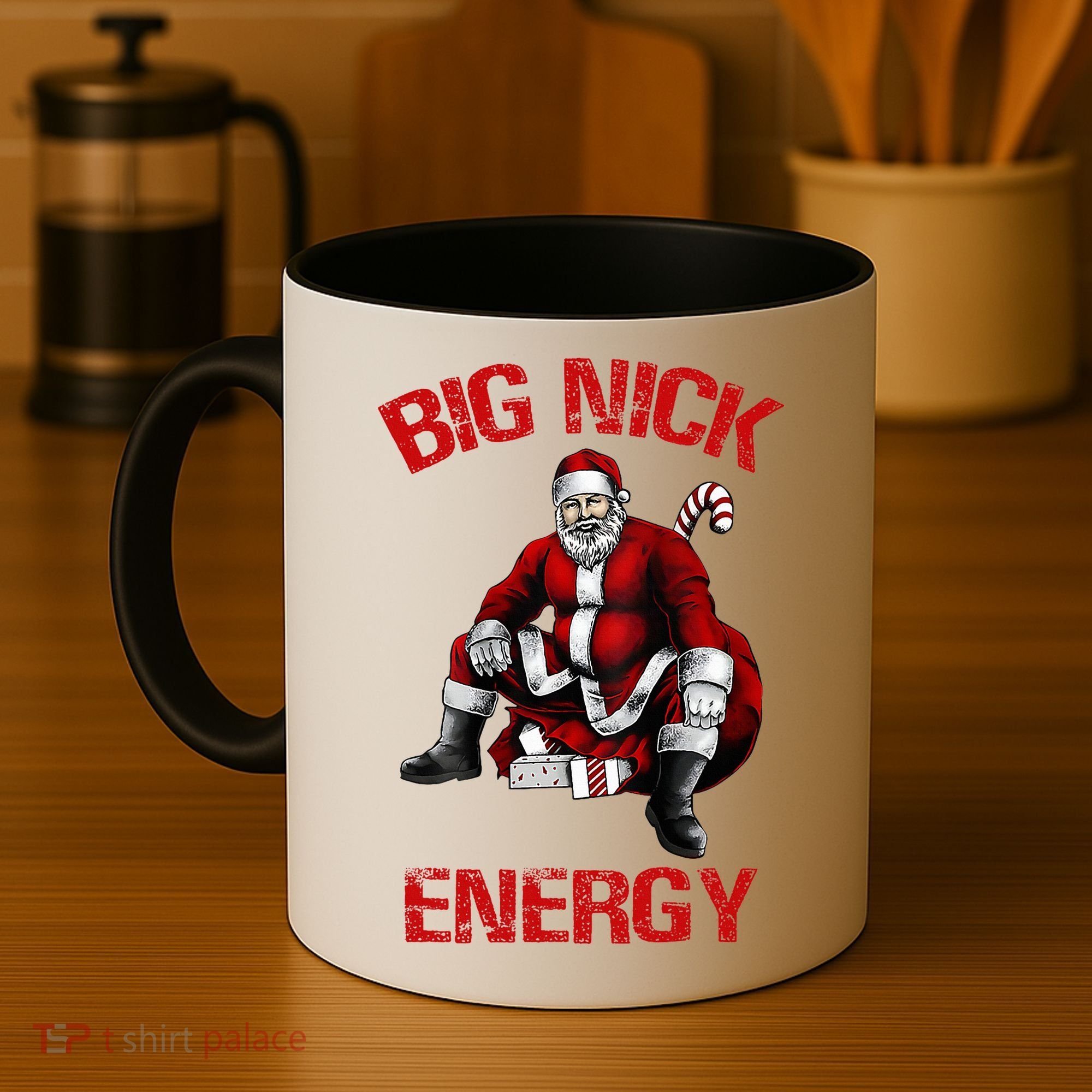 Big Nick Energy Funny Santa Christmas Coffee Mug