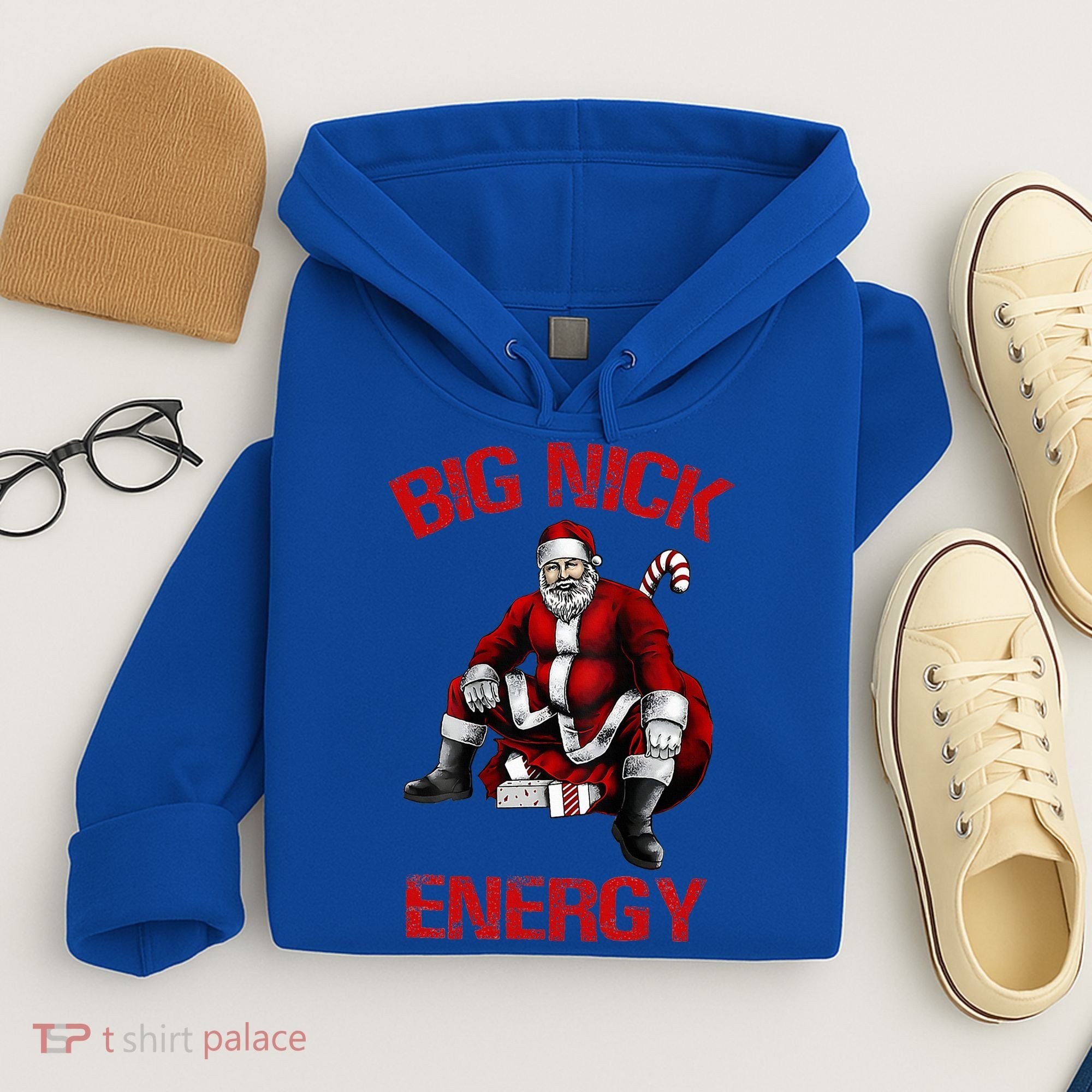 Big Nick Energy Funny Santa Christmas Hoodie