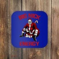Big Nick Energy Funny Santa Christmas Coaster thumb 0