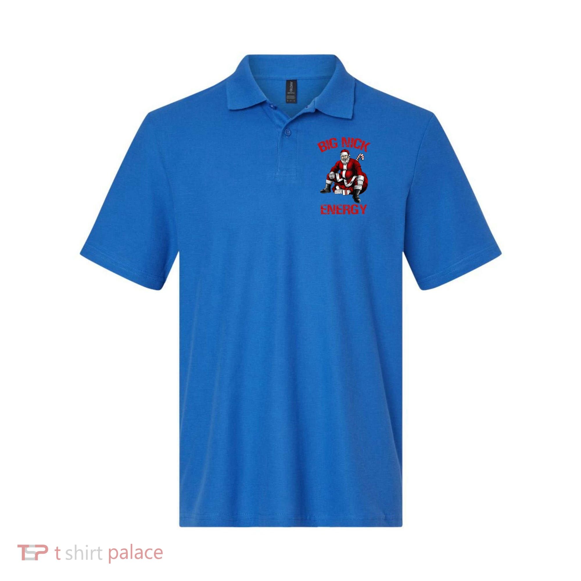 Big Nick Energy Funny Santa Christmas Polo
