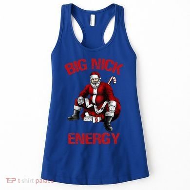 Big Nick Energy Funny Santa Christmas Women's Tank Top