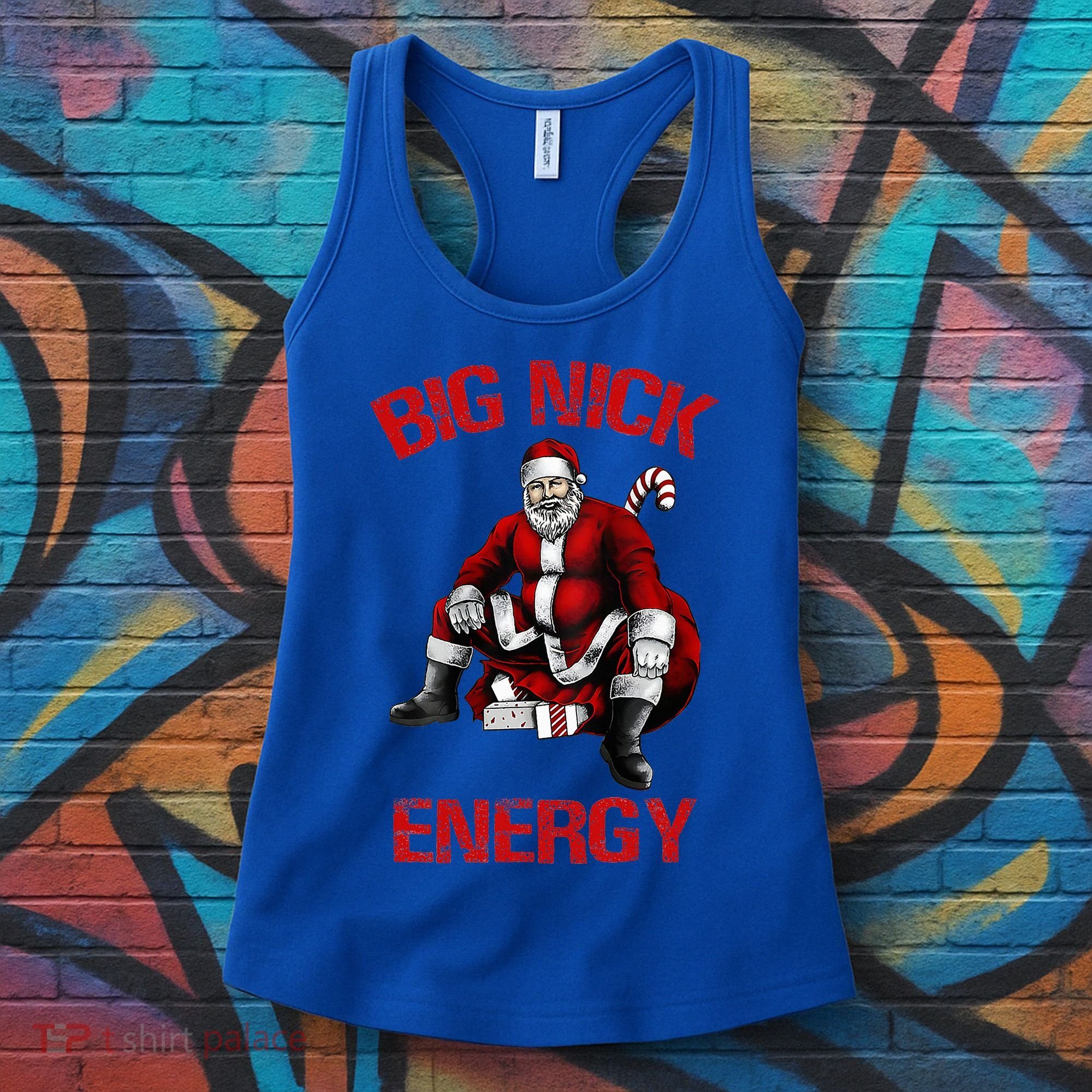 Big Nick Energy Funny Santa Christmas Women's Tank Top