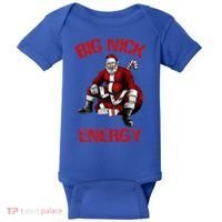 Big Nick Energy Funny Santa Christmas Baby Bodysuit thumb 0