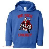 Big Nick Energy Funny Santa Christmas Toddler Hoodie thumb 0