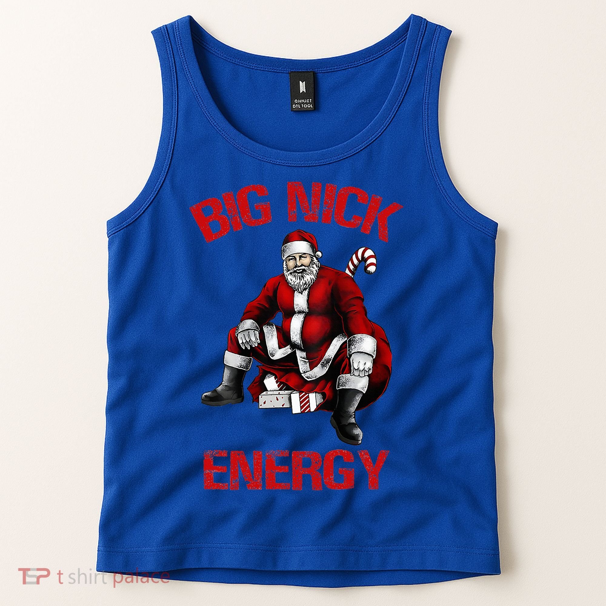Big Nick Energy Funny Santa Christmas Tank Top