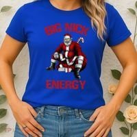 Big Nick Energy Funny Santa Christmas Women's T-Shirt thumb 2