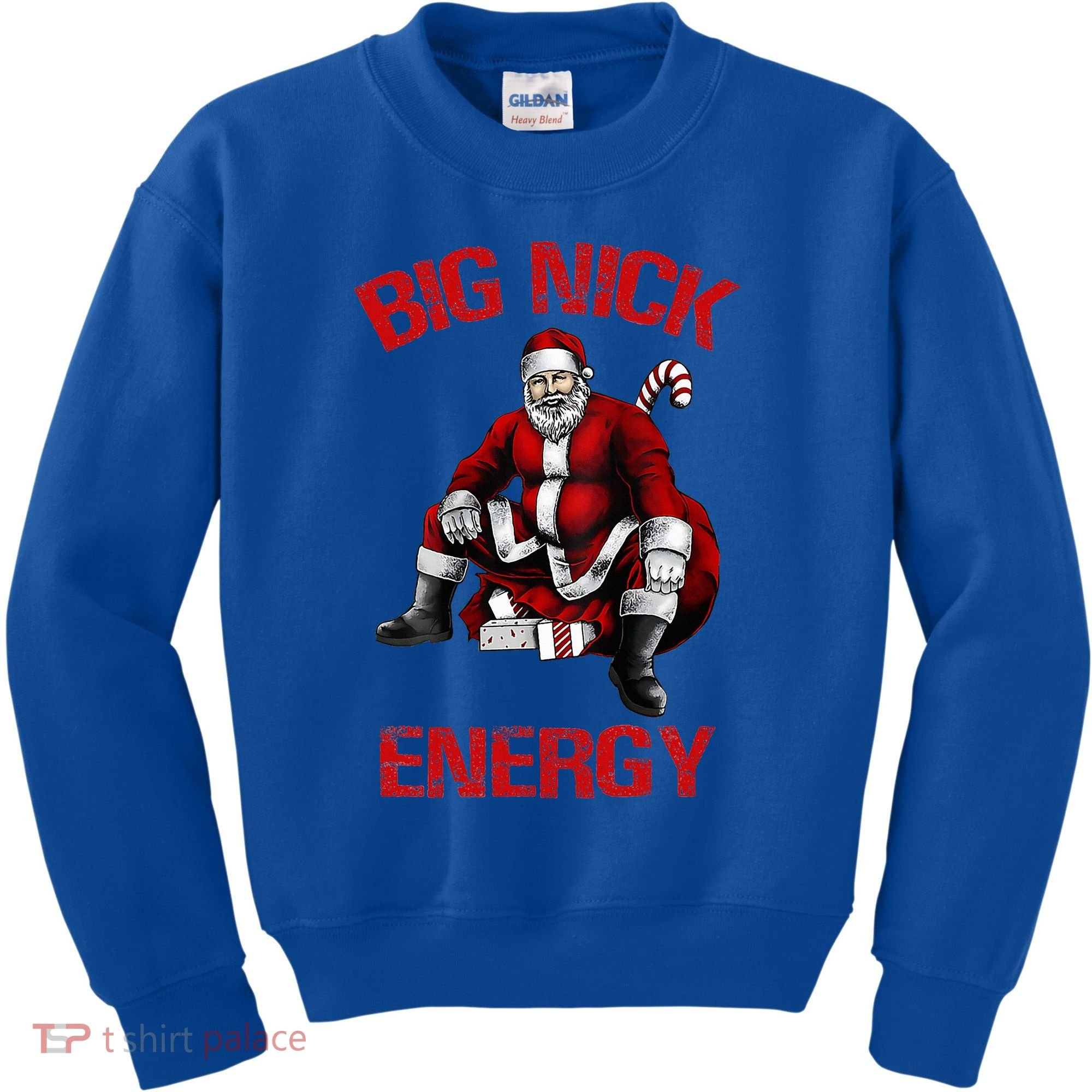 Big Nick Energy Funny Santa Christmas Kids Sweatshirt