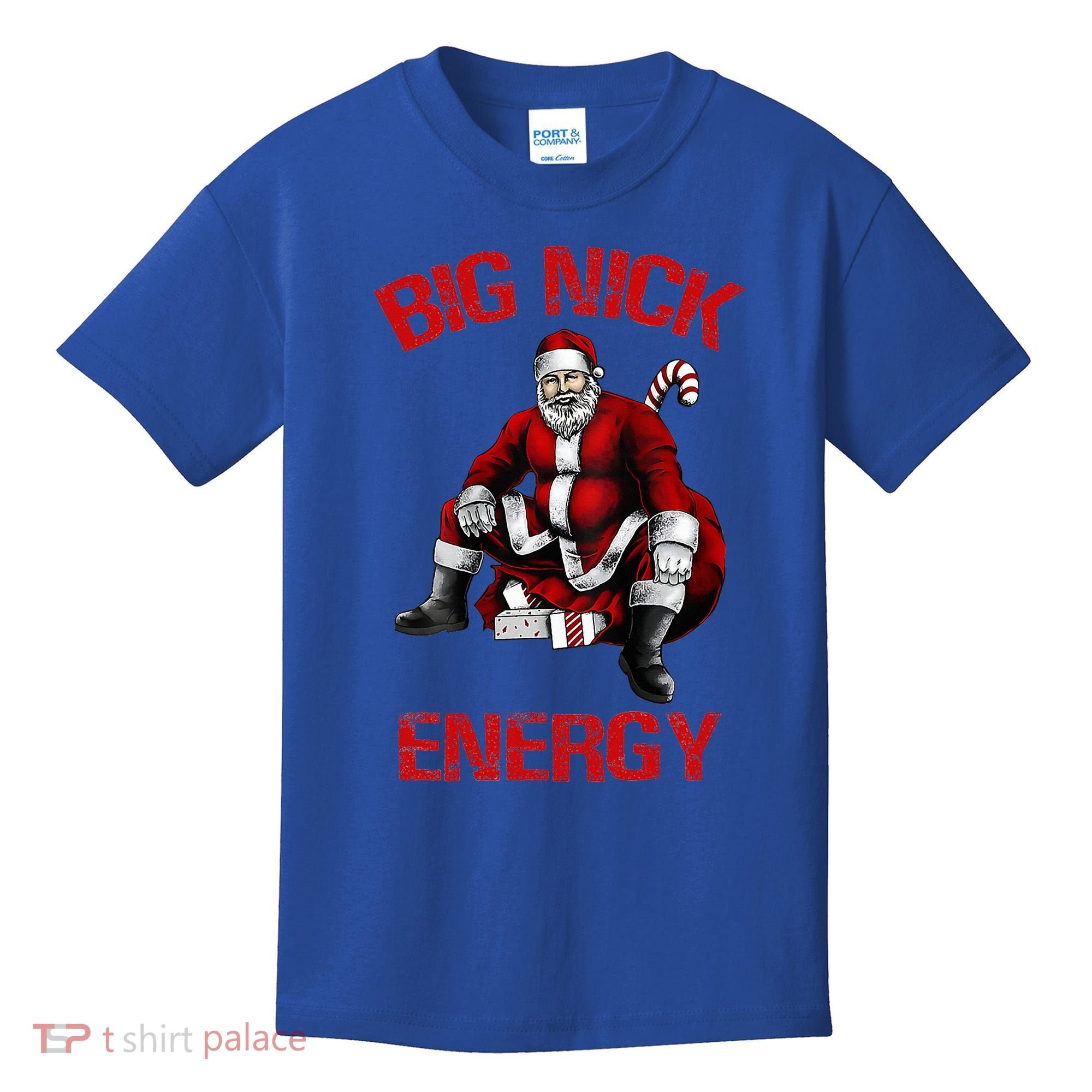 Big Nick Energy Funny Santa Christmas Kids T-Shirt