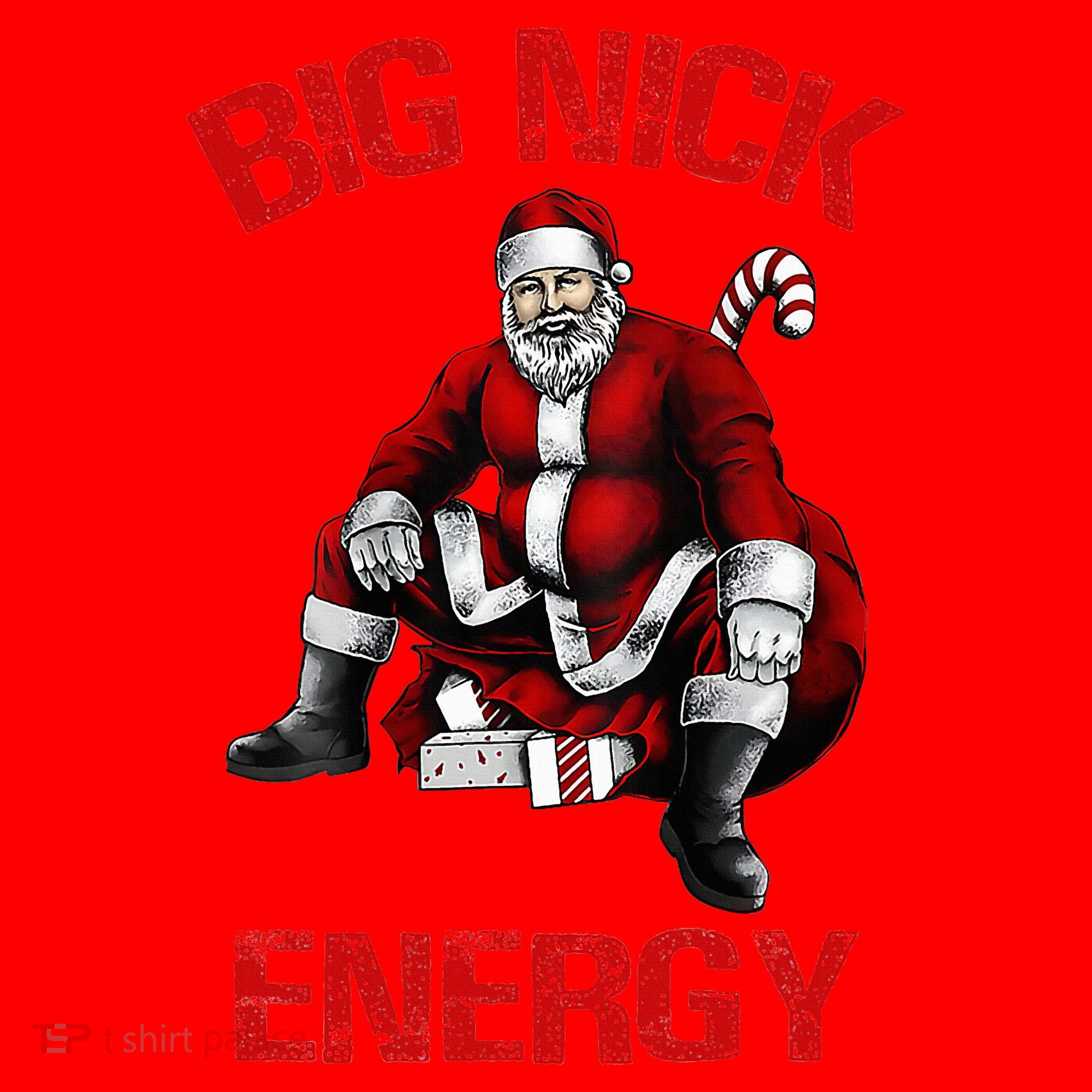 Big Nick Energy Funny Santa Christmas Santa Hat