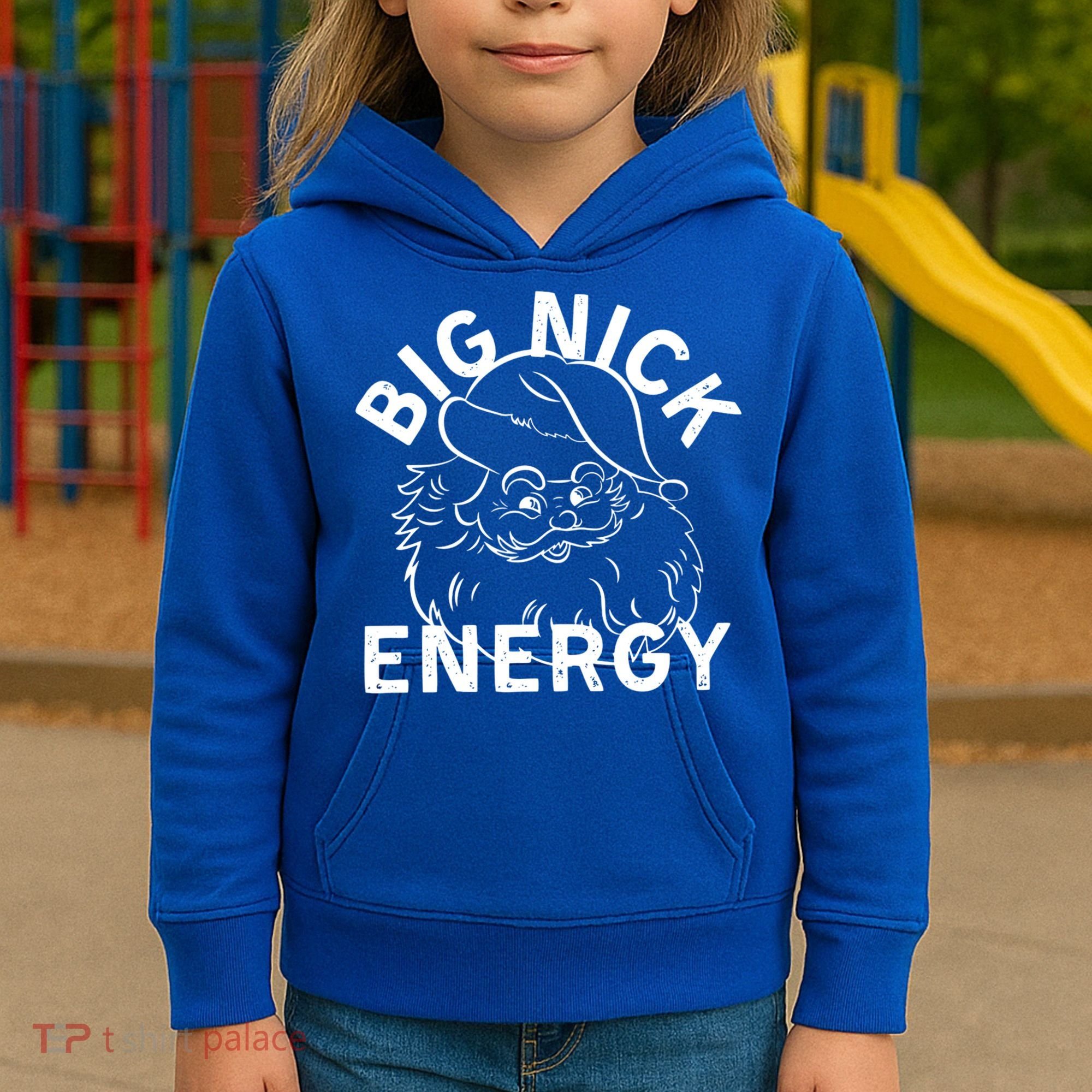 Big Nick Energy Funny Xmas Christmas Gift Kids Hoodie