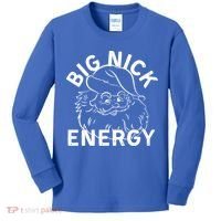 Big Nick Energy Funny Xmas Christmas Gift Kids Long Sleeve Shirt thumb 0