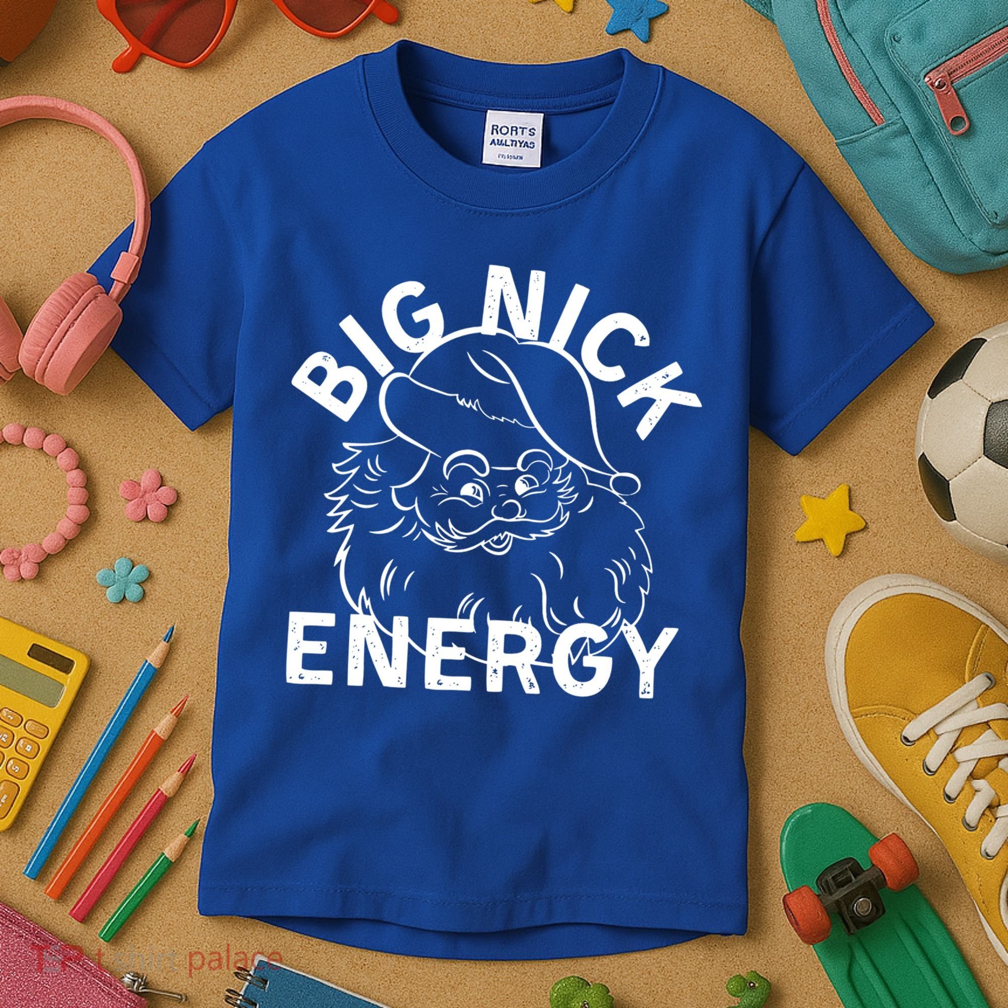 Big Nick Energy Funny Xmas Christmas Gift Kids T-Shirt