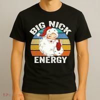 Big Nick Energy Santa Christmas Retro Vintage  T-Shirt thumb 3