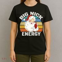 Big Nick Energy Santa Christmas Retro Vintage  T-Shirt thumb 4