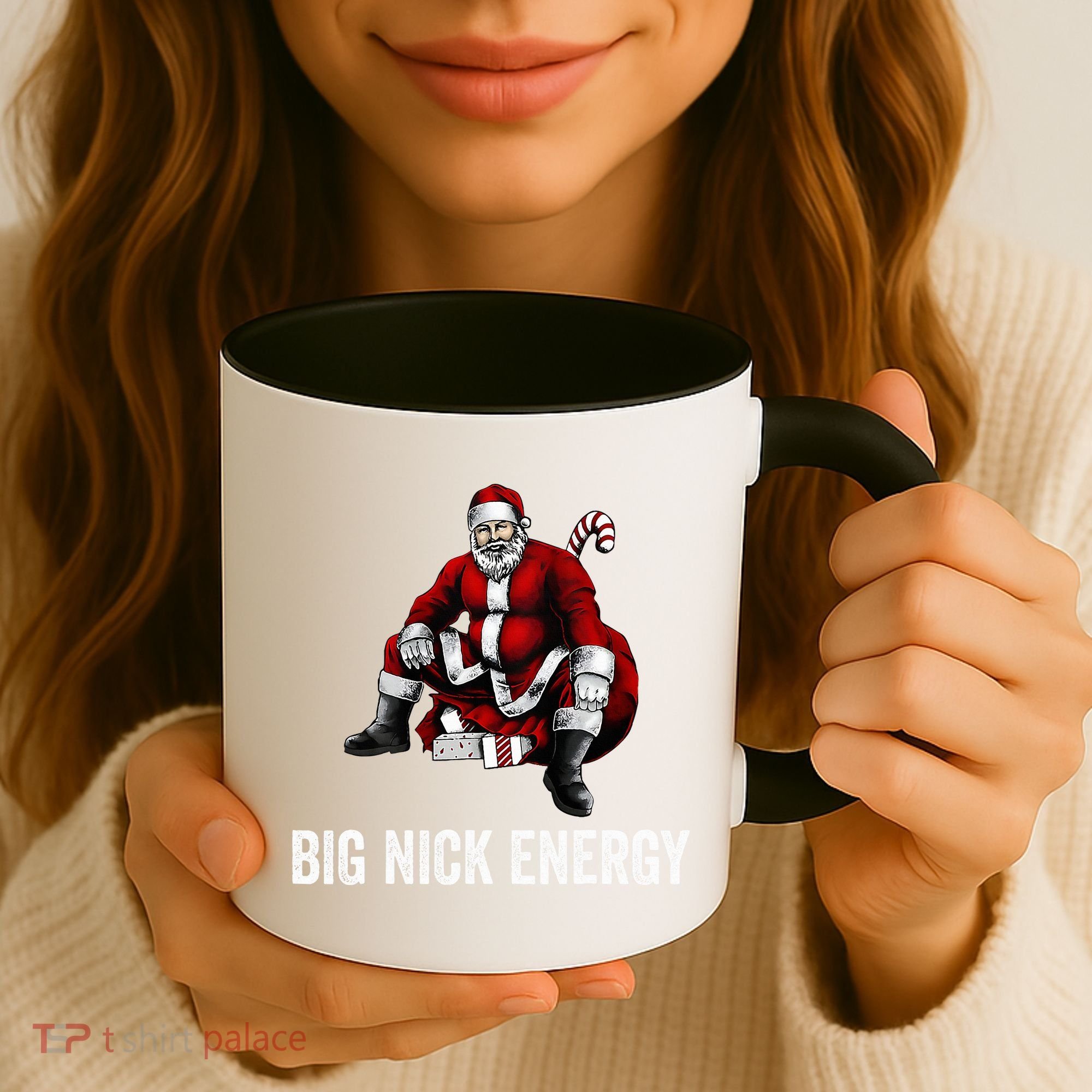 Big Nick Energy Funny Santa Christmas Coffee Mug
