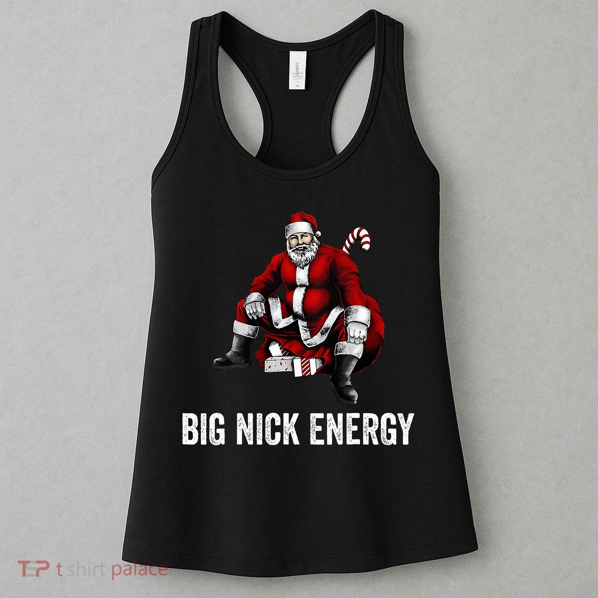 Big Nick Energy Funny Santa Christmas Women's Tank Top