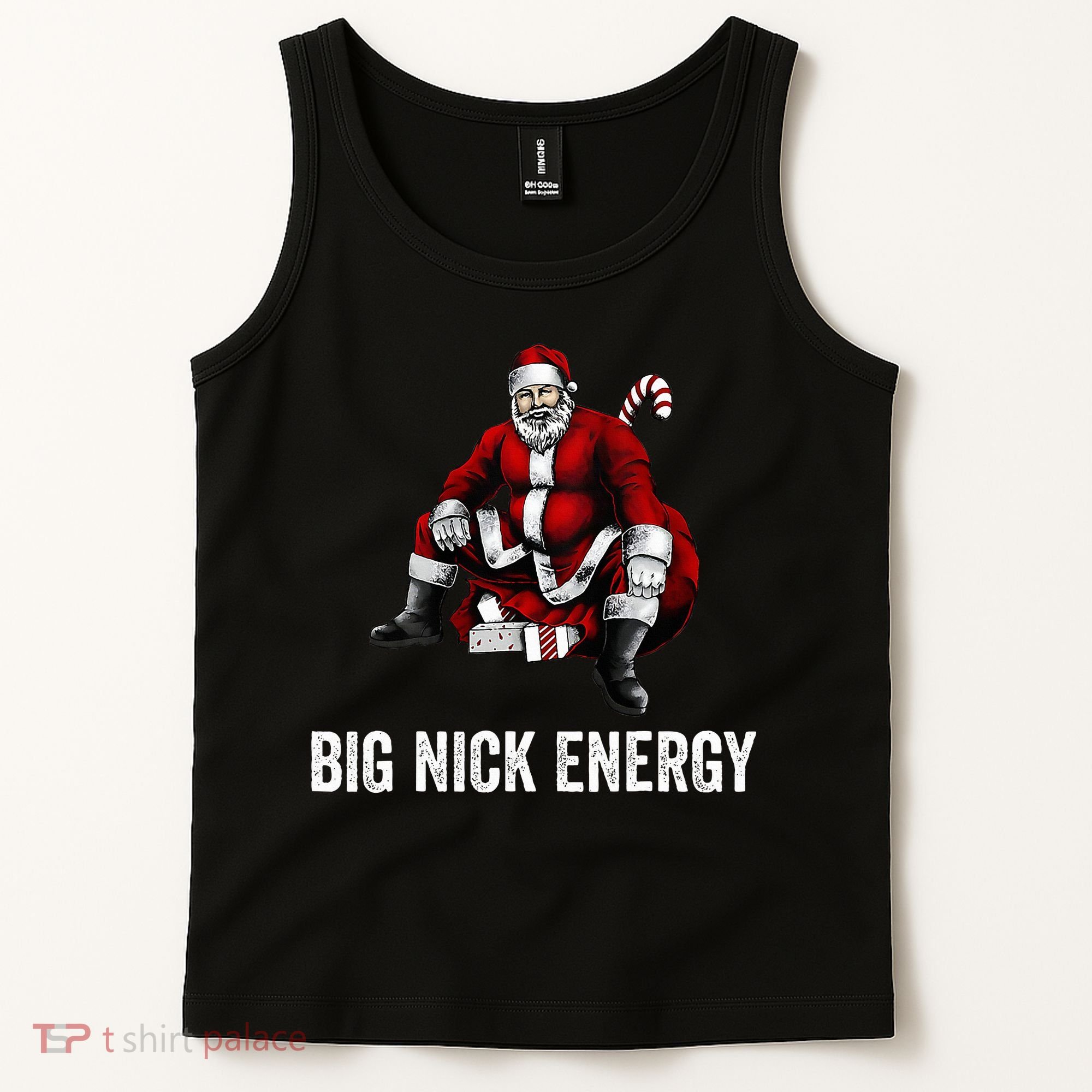 Big Nick Energy Funny Santa Christmas Tank Top