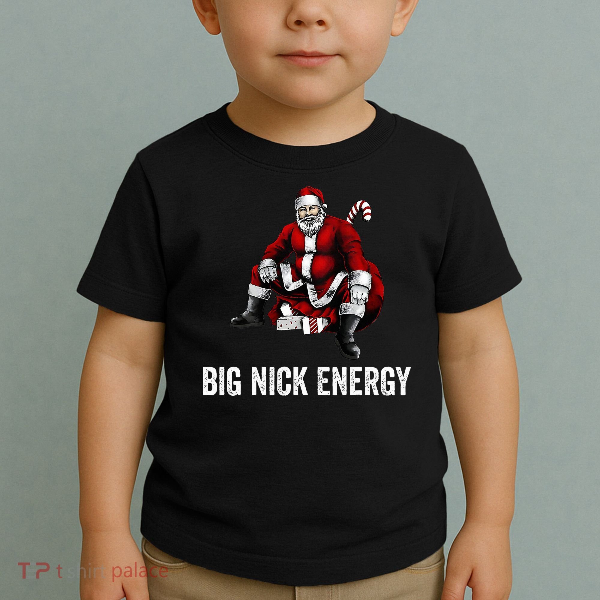 Big Nick Energy Funny Santa Christmas Toddler T-Shirt