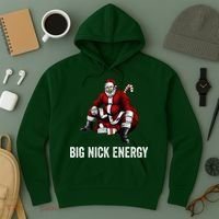 Big Nick Energy Funny Santa Christmas Hoodie thumb 3