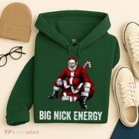 Big Nick Energy Funny Santa Christmas Hoodie thumb 4